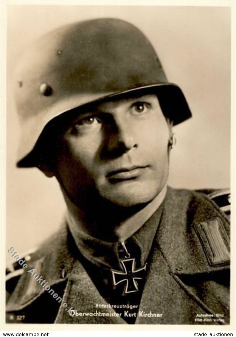 Ritterkreuzträger WK II Kirchner, Kurt Oberwachtmeister Foto AK I-II - Guerra 1939-45