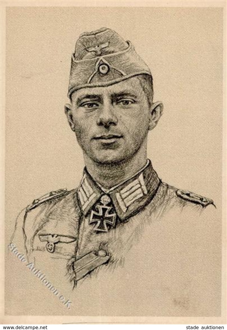Ritterkreuzträger WK II Kylling-Schmidt, Ekkehard Hauptmann Sign. Graf Künstlerkarte I-II - Guerra 1939-45