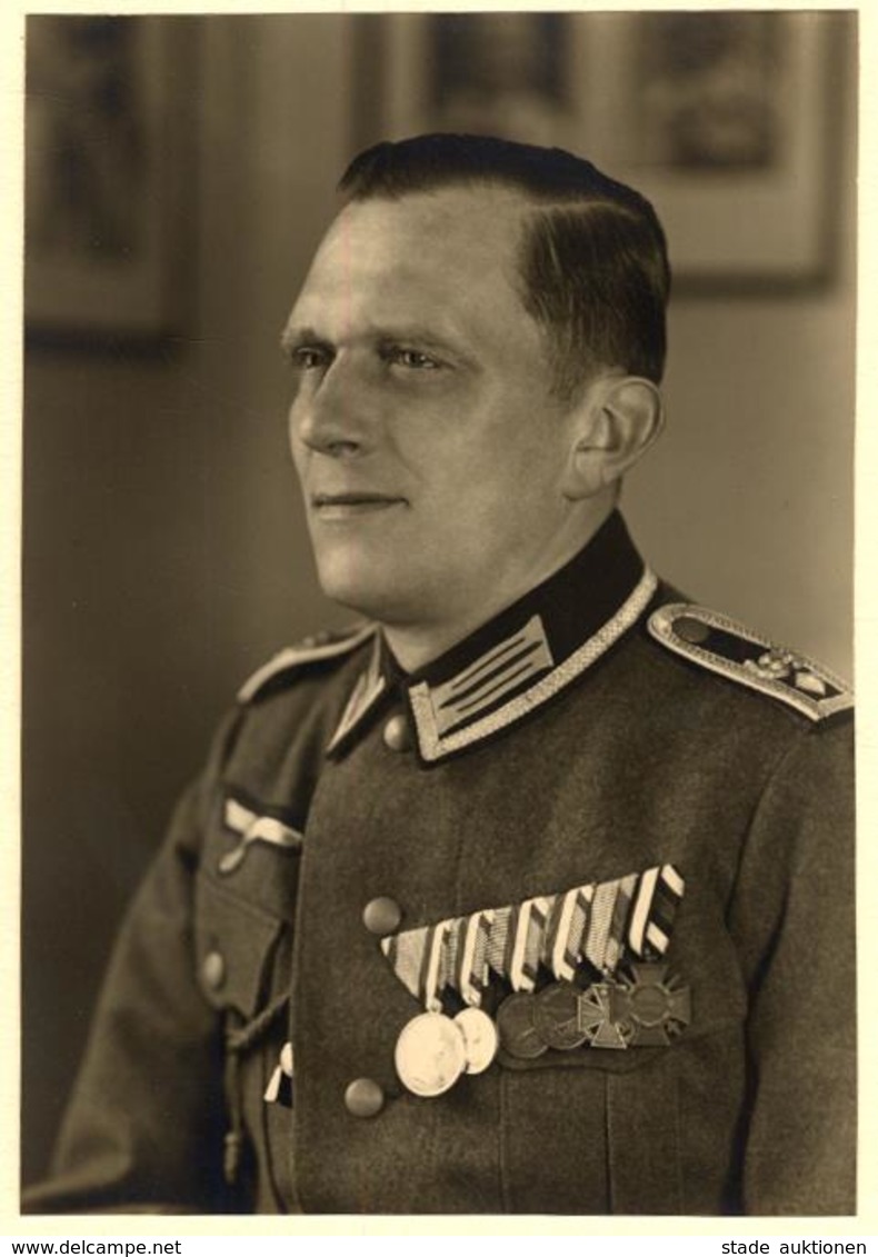 Ritterkreuzträger WK II Waldenfels, Rudolf Frhr. Von Generalleutnant Portrait 11,5x16,5 Cm I-II - Oorlog 1939-45