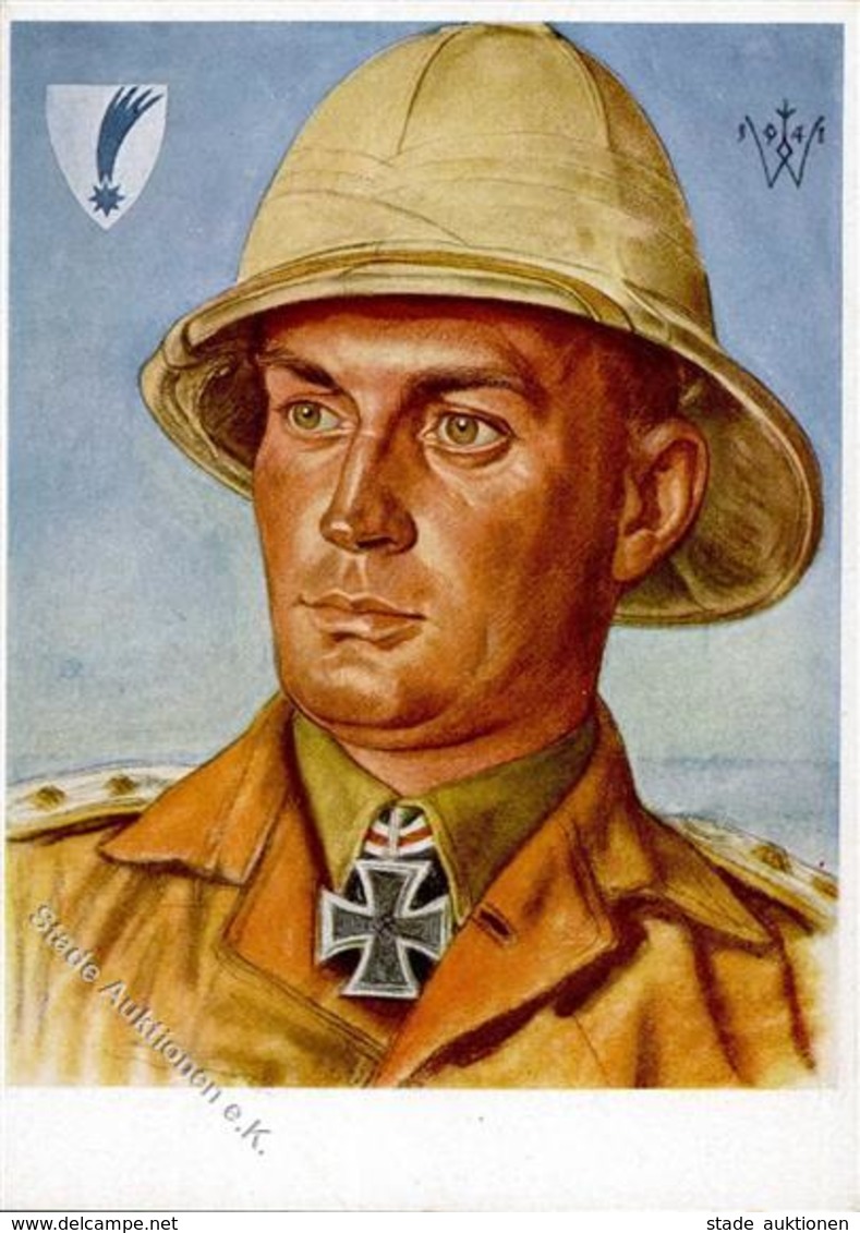 Willrich Nr. E 24 Ritterkreuzträger WK II Gericke Major Künstlerkarte I-II - Guerra 1939-45