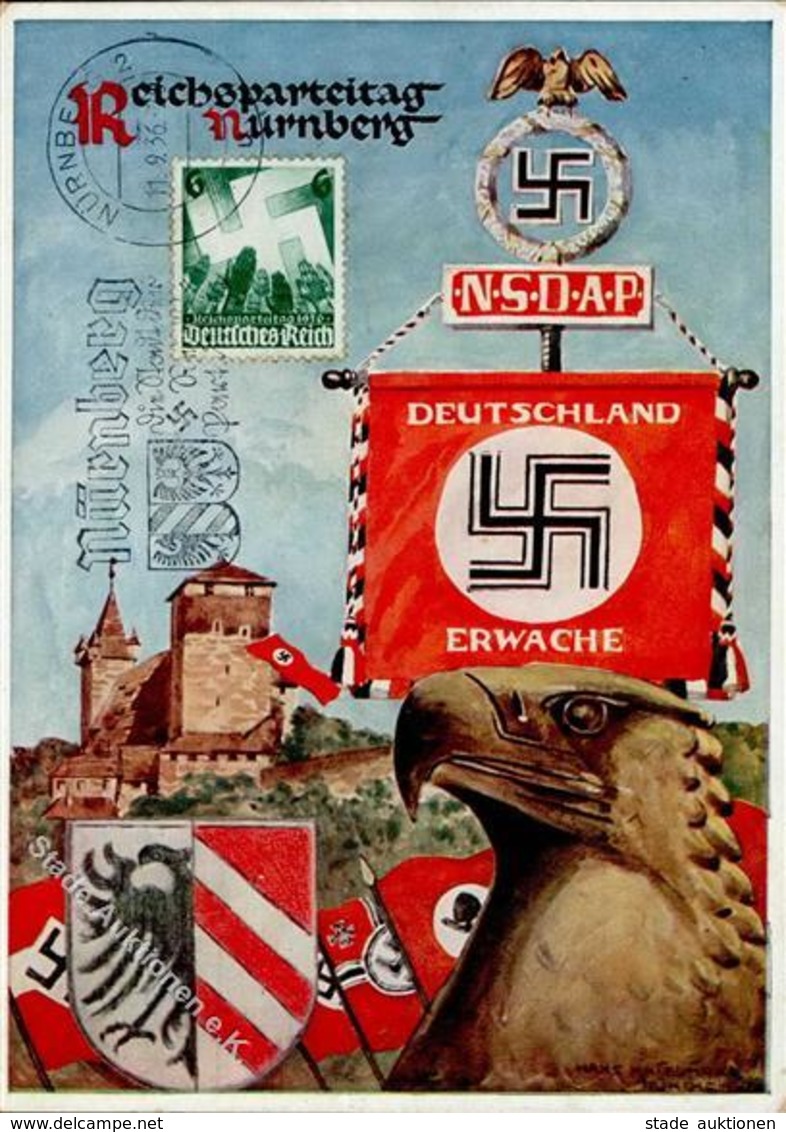 Reichsparteitag Nürnberg (8500) 1936 Sign. Friedmann, Hans Künstler-Karte I-II - Guerra 1939-45