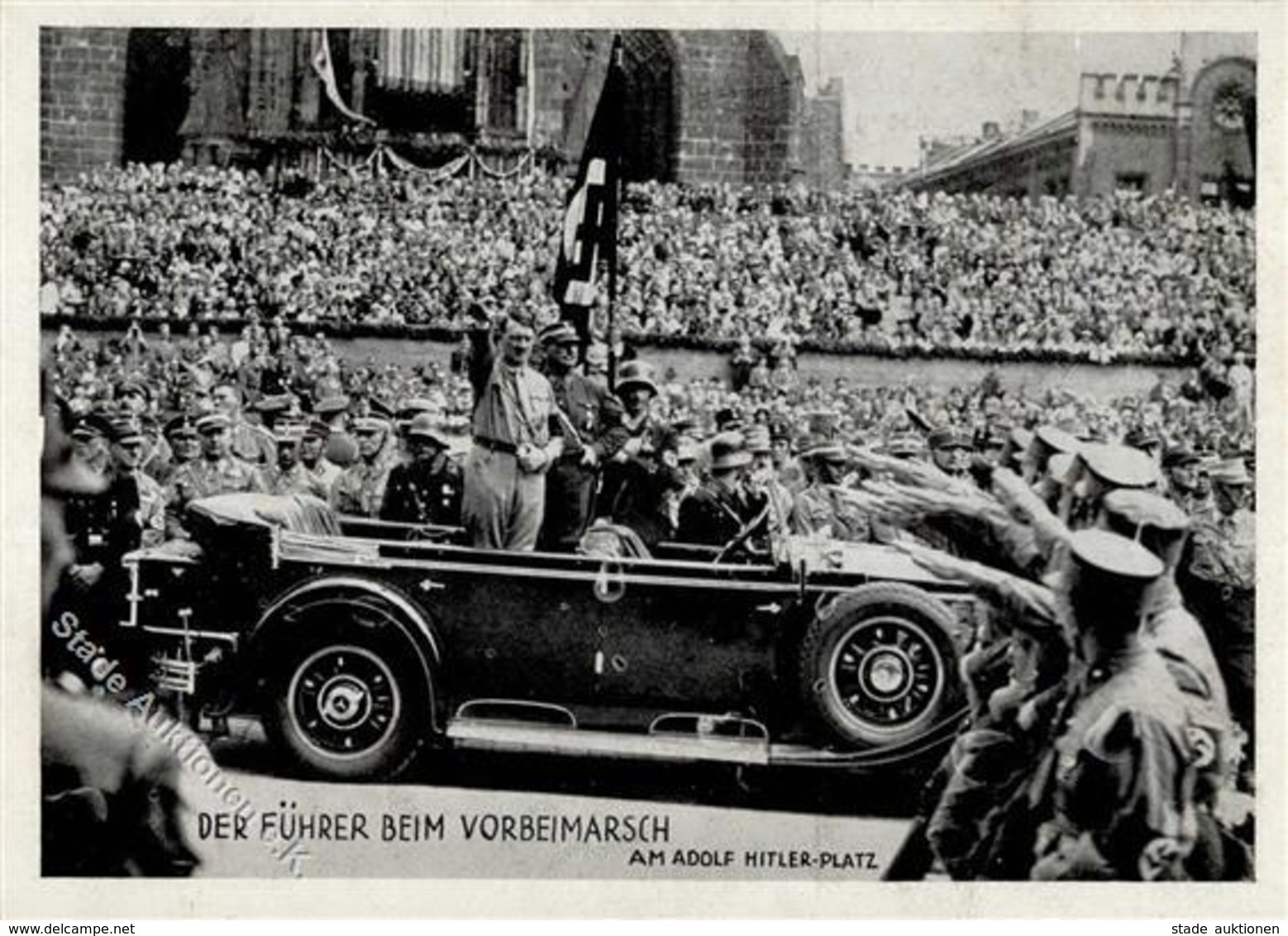 Reichsparteitag Nürnberg (8500) WK II 1933 Der Führer Beim Vorbeimarsch Am Adolf Hitlerplatz I-II - Guerra 1939-45