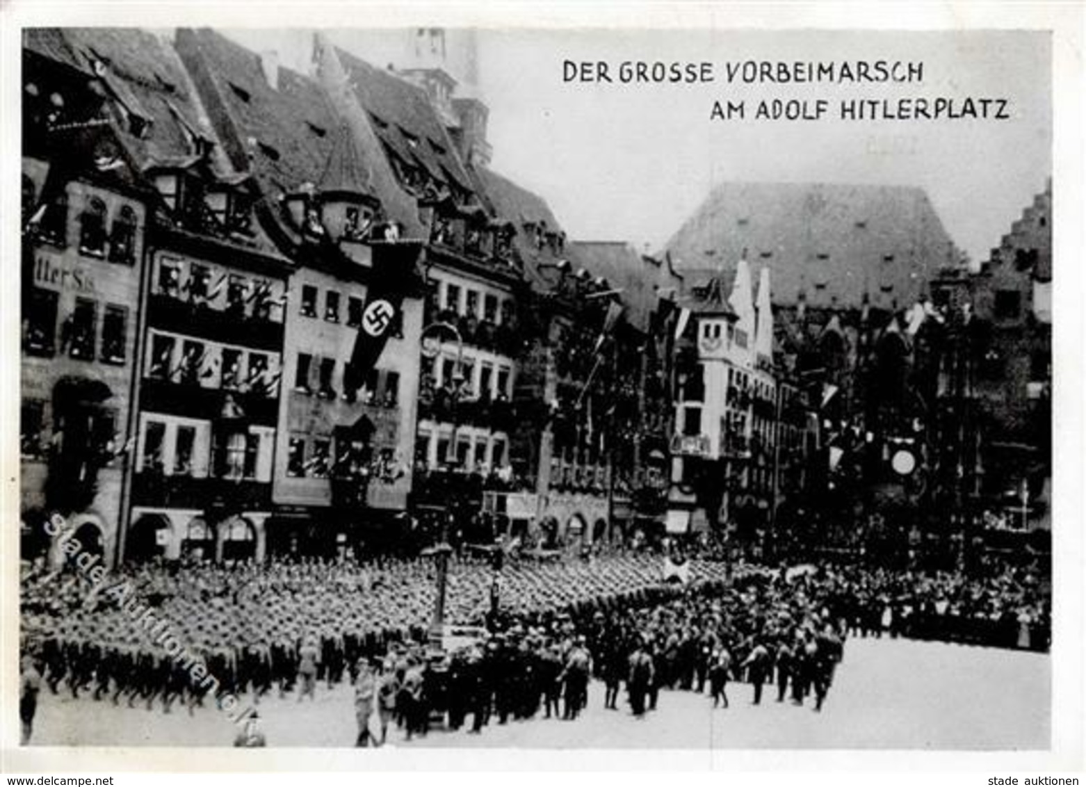 Reichsparteitag Nürnberg (8500) WK II 1933 Der Große Vorbeimarsch Am Adolf Hitlerplatz I-II - Guerra 1939-45