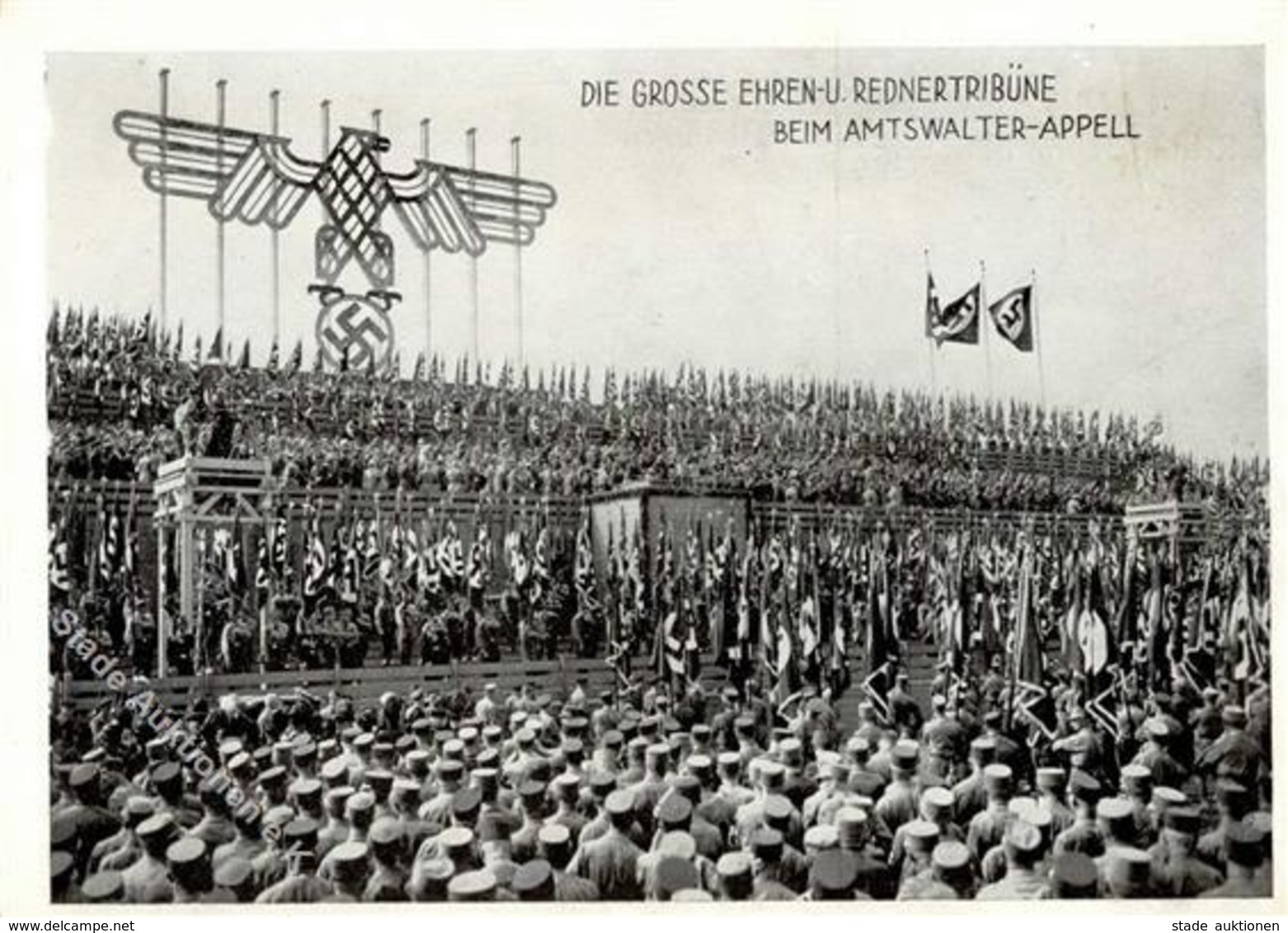 Reichsparteitag Nürnberg (8500) WK II 1933 Die Große Ehren U. Rednertribüne Beim Amtswalter Appell I-II - Guerra 1939-45