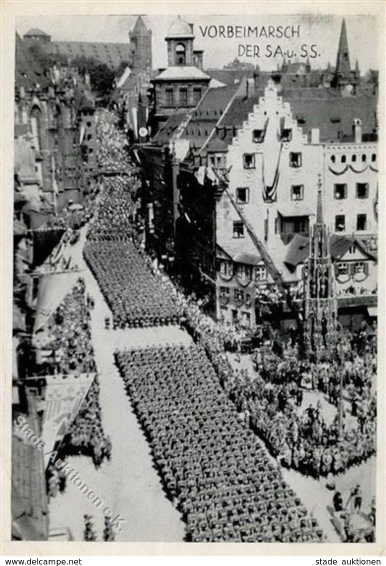 Reichsparteitag Nürnberg (8500) WK II 1934 Vorbeimarsch Der SA Und SS  I-II (Eckbug) - Guerra 1939-45