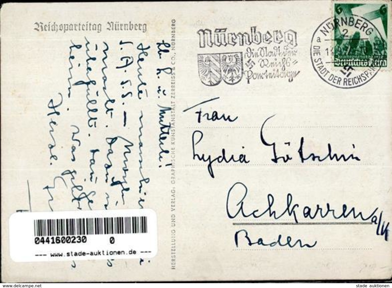 Reichsparteitag Nürnberg (8500) WK II 1936 Appell Der Politischen Leiter Auf Der Zeppelinwiese Der Führer Spricht I-II - Guerra 1939-45