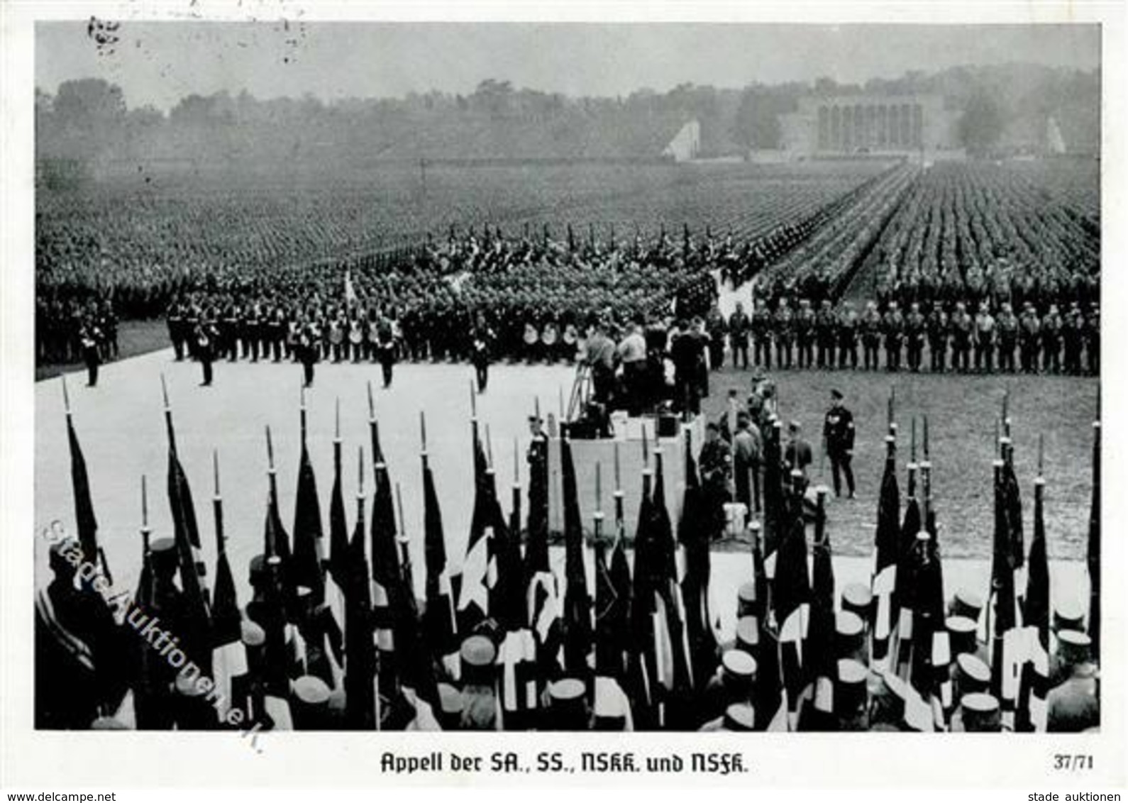 Reichsparteitag Nürnberg (8500) WK II 1937 Appell Der SA SS NSKK Und NSFK I-II (fleckig) - Guerra 1939-45
