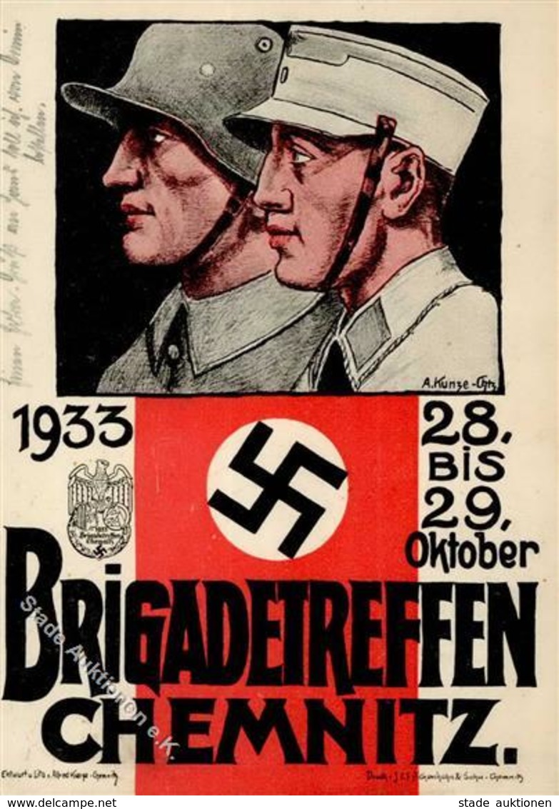 CHEMNITZ WK II - SA-BRIGADETREFFEN 1933 Sign. A.Kunze I - Guerra 1939-45