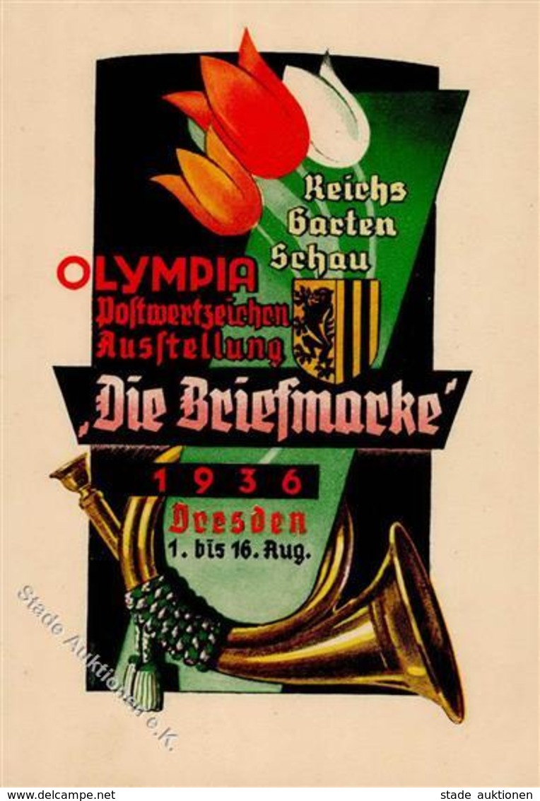 DRESDEN WK II - OLYMPIA-AUSSTELLUNG Die Briefmarke 1936 Mit S-o I - Guerra 1939-45