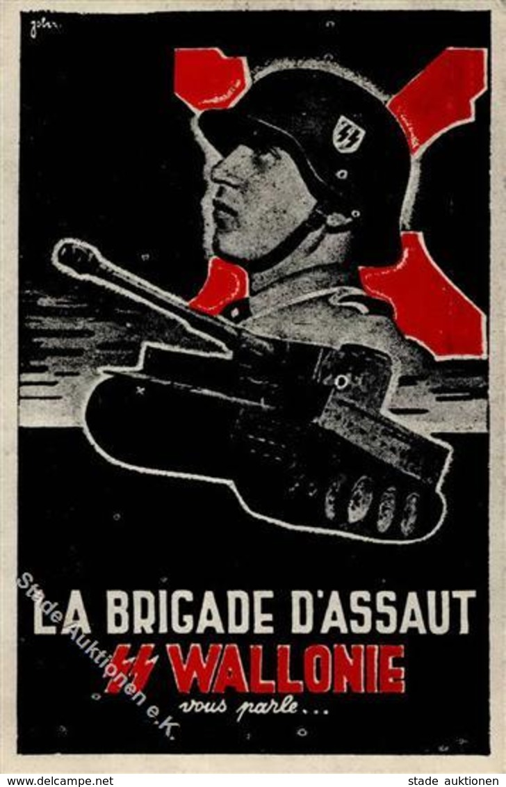 SS Wallonie La Brigade D'Assaut Soldat Panzer I-II Réservoir - Guerra 1939-45