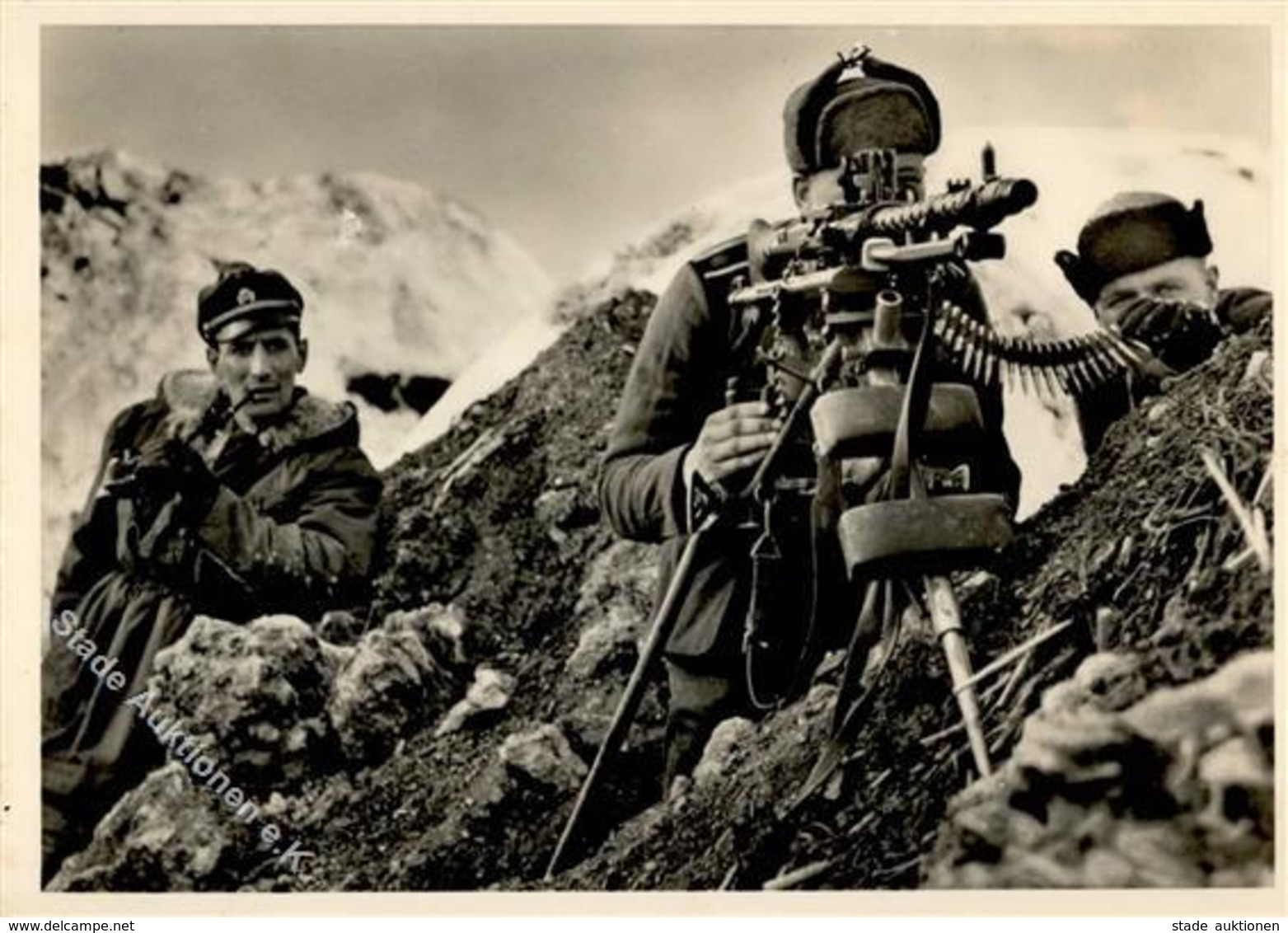 SS WK II Unsere Waffen SS Am MG Foto AK I-II - Guerra 1939-45