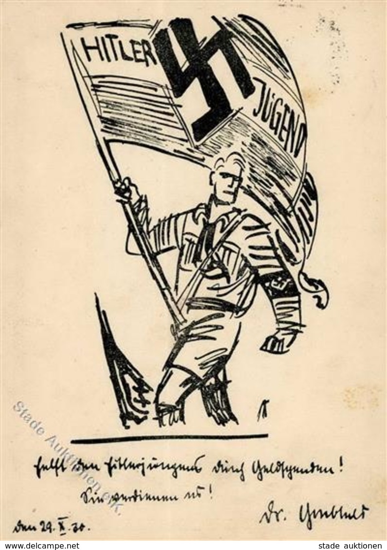 HITLERJUGEND WK II - HJ-NOTOPFER-Karte BERLIN 1930!! I-II - Guerra 1939-45