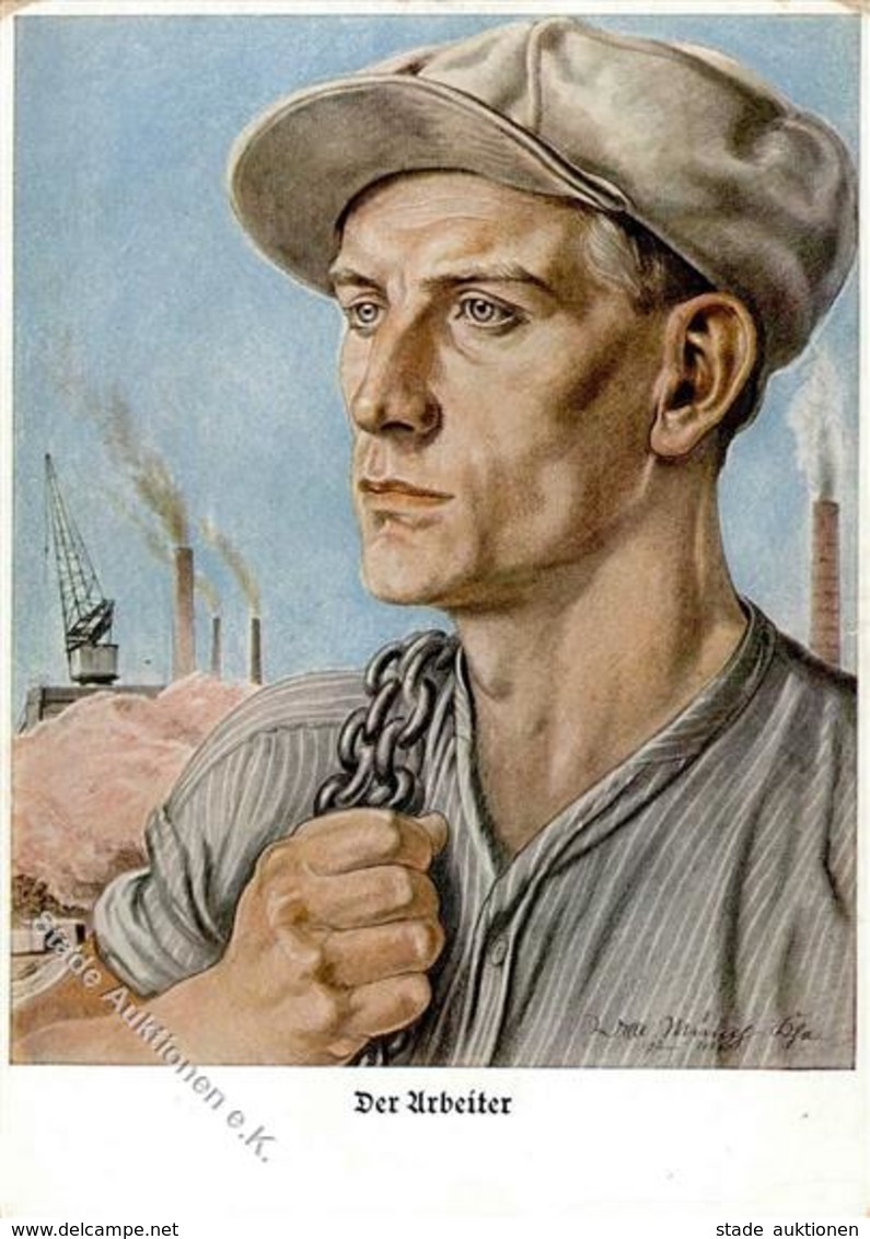 RAD Der Arbeiter Künstlerkarte I-II - Guerra 1939-45