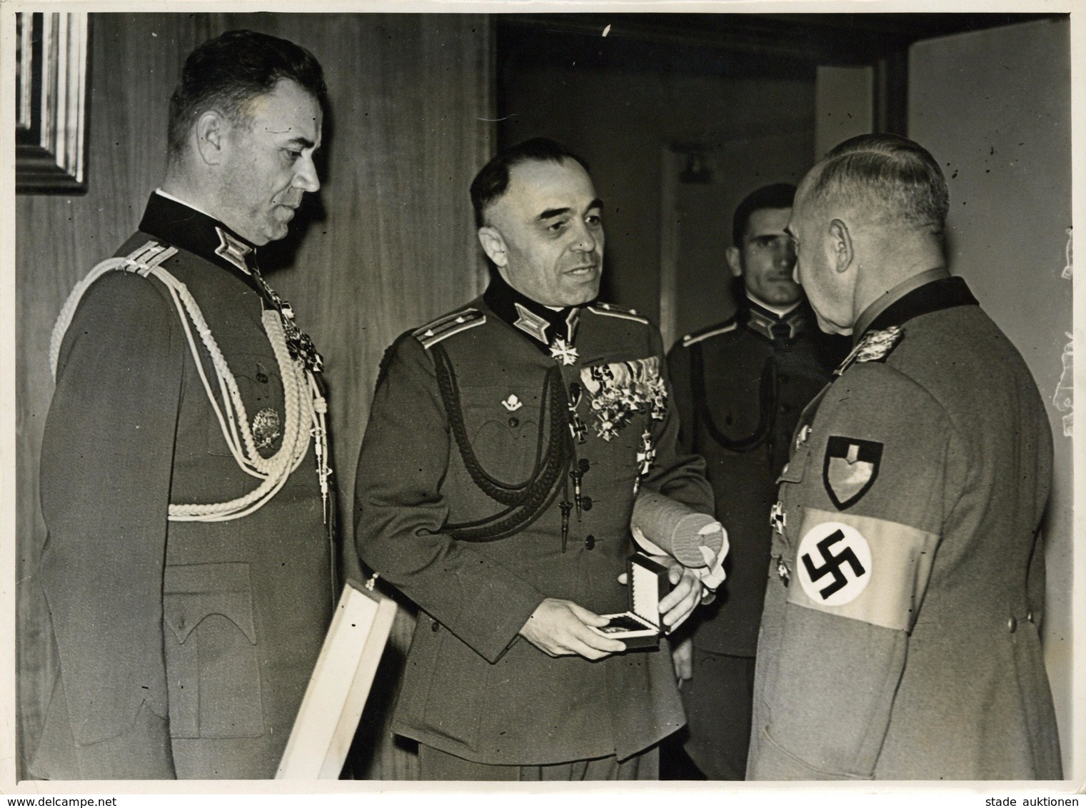 WK II RAD Reichsarbeitsdienst Reichsarbeitsführer Hirrl  Empfängt Die Bulgarischen Führer Oberst Ganeff Und Oberstltn. R - Guerra 1939-45