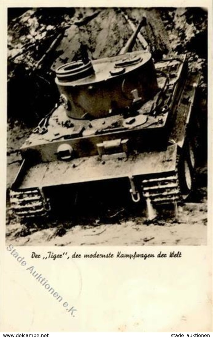MILITÄR WK II - PANZER  - Der TIGER - Der Modernste Kampfwagen Der Welt - Rücks. Klebestelle! I-II 1943 Selten! - Guerra 1939-45