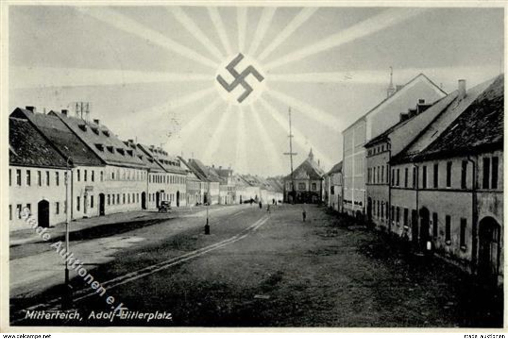 Aufgehende Sonne WK II - Adolf-Hitlerplatz MITTERTEICH I-II - Guerra 1939-45