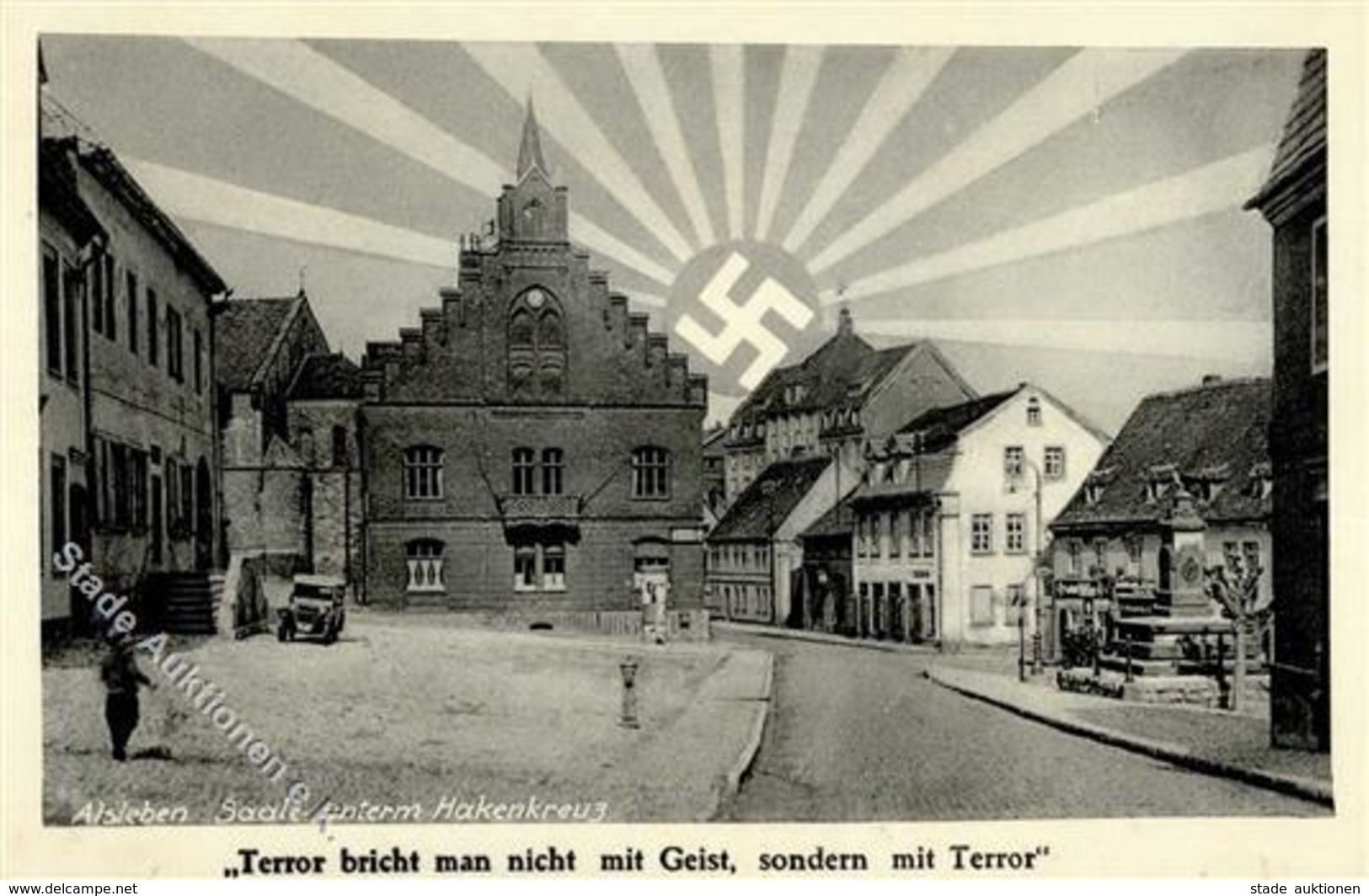 Aufgehende Sonne WK II - ALSLEBEN,Saale Unterm Hakenkreuz - Terror Bricht Man Nicht Mit Geist, Sondern Mit Terror -minim - Weltkrieg 1939-45