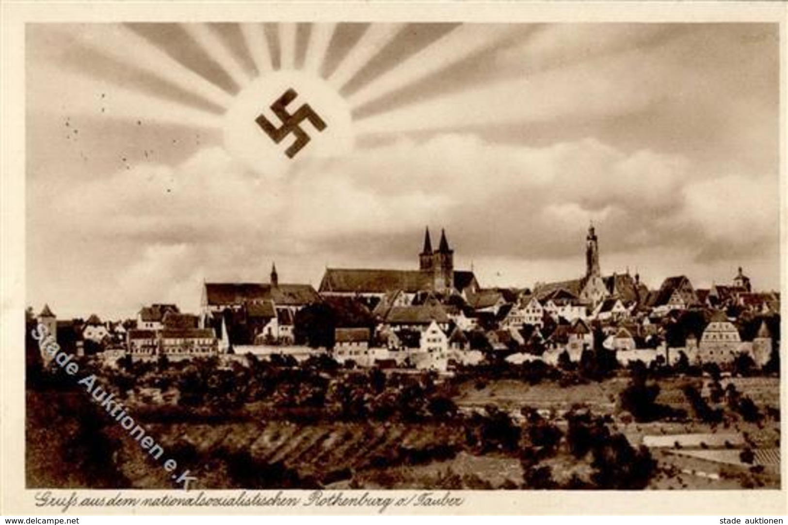 Aufgehende Sonne WK II - Gruß Aus D. Nationalsozialistischen ROTHENBURG,Tauber 1932 I - Guerra 1939-45