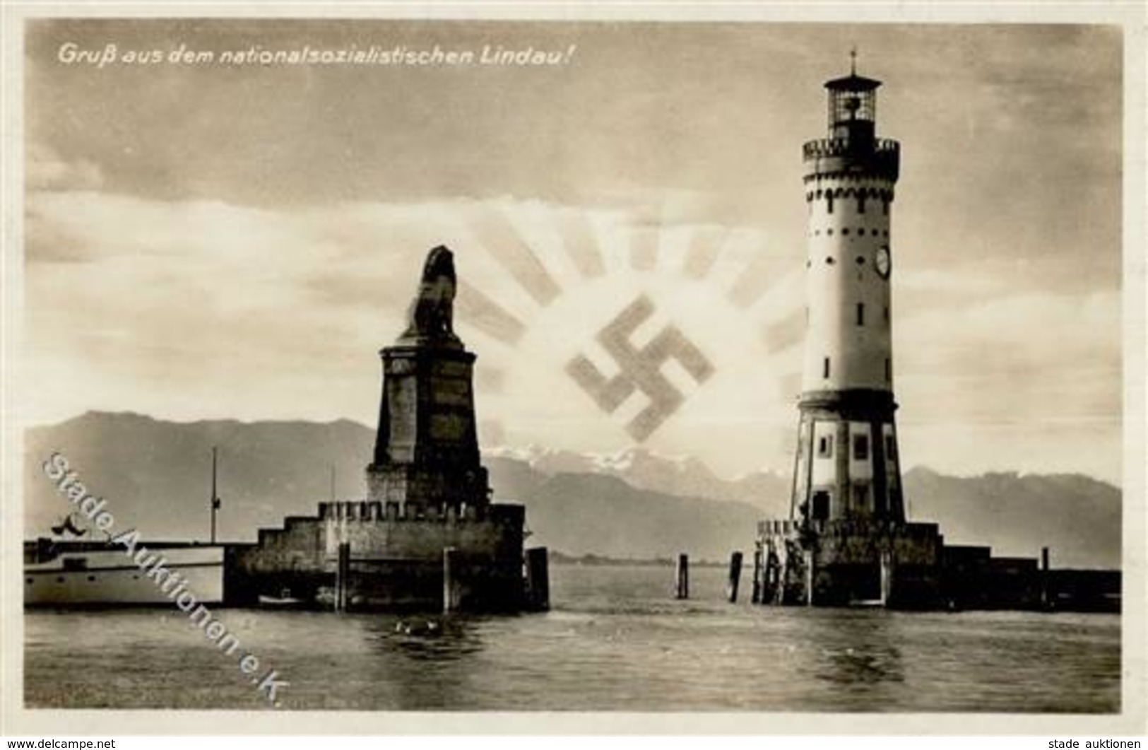 Aufgehende Sonne WK II - Gruß Aus D. Nationalsoziaöistischen LINDAU I - Guerra 1939-45
