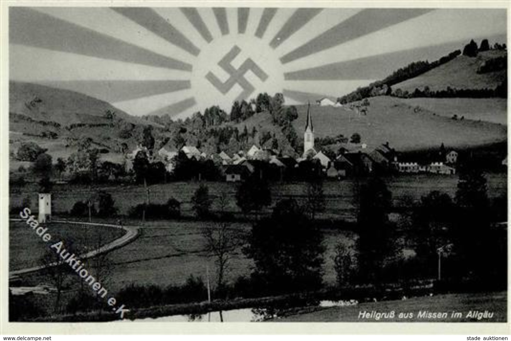 Aufgehende Sonne WK II - Heilgruß Aus MISSEN,Allgäu 1933 I - Guerra 1939-45