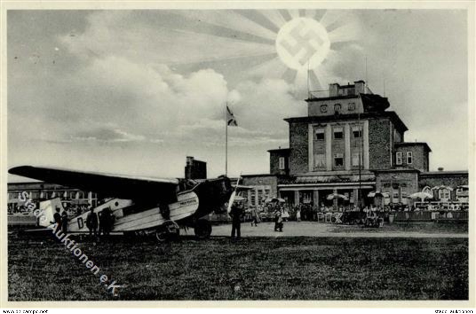 Aufgehende Sonne WK II - Heilgruß V. Flughafen CHEMNITZ I - Weltkrieg 1939-45