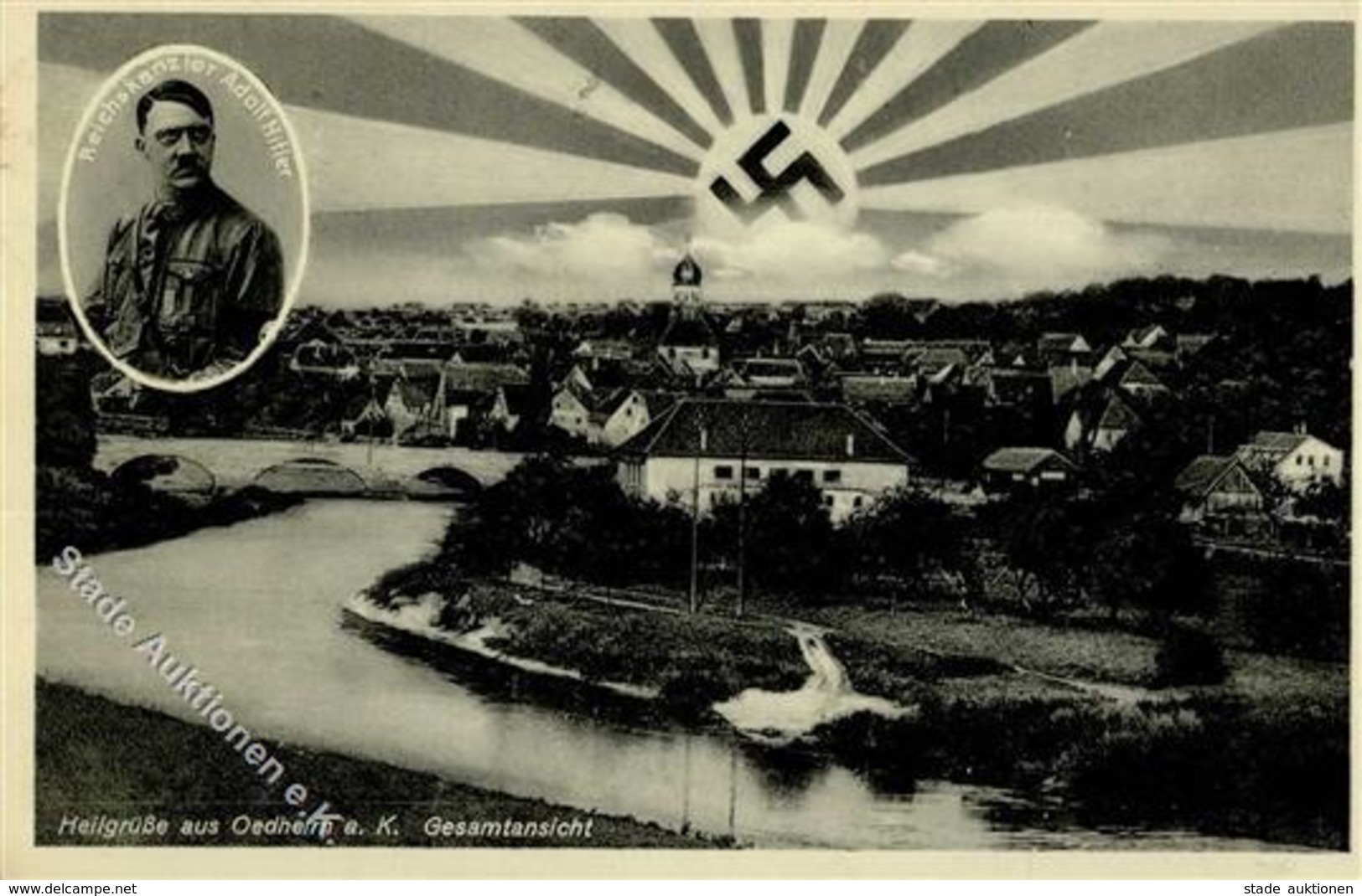 Aufgehende Sonne WK II - Heilgrüße Aus OEDHEIM A.K. I-II - Weltkrieg 1939-45