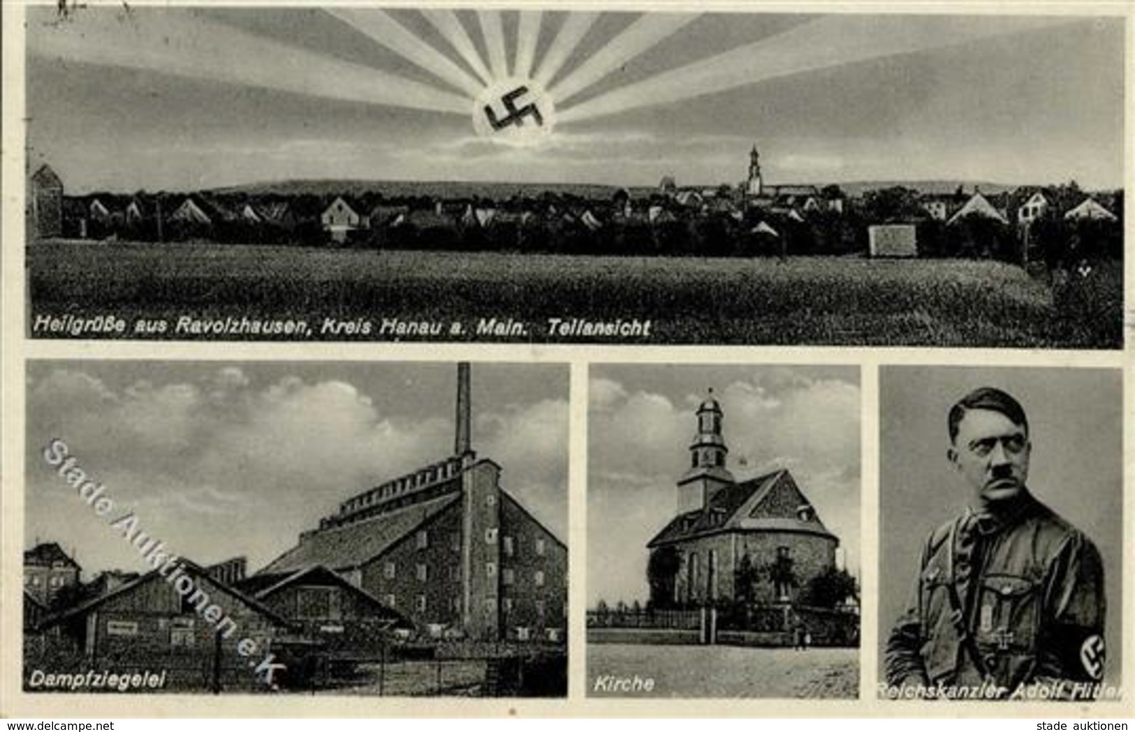 Aufgehende Sonne WK II - Heilgrüße Aus RAVOLZHAUSEN,Kr.Hanau I - Weltkrieg 1939-45