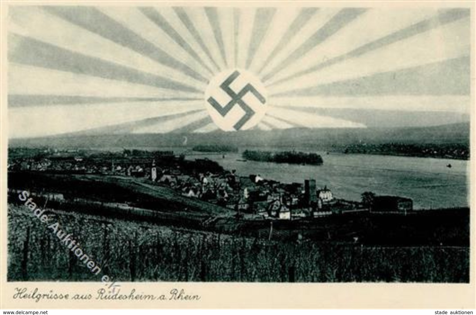 Aufgehende Sonne WK II - Heilgrüße Aus RÜDESHEIM,Rhein I - Guerra 1939-45