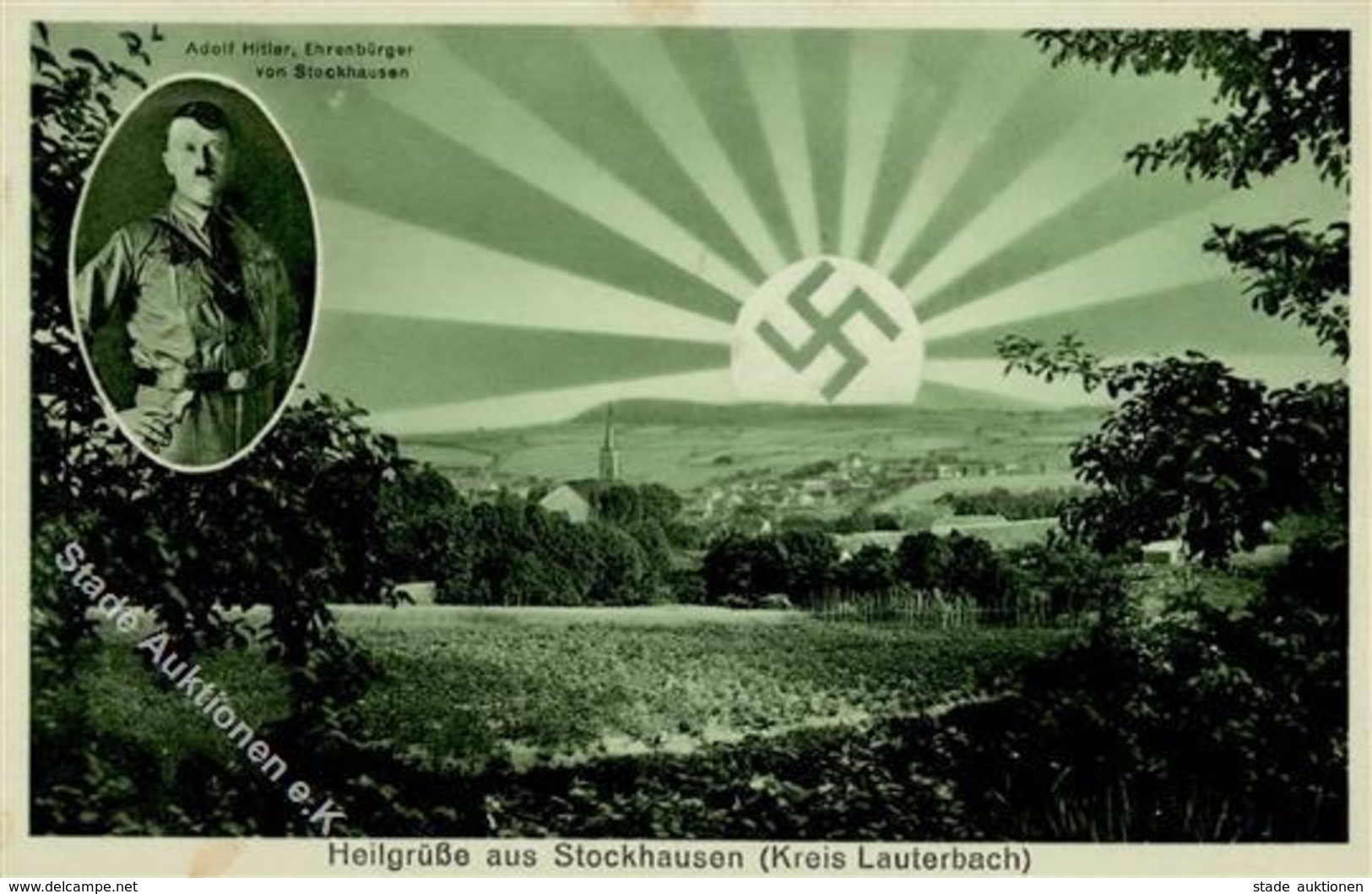 Aufgehende Sonne WK II - Heilgrüße Aus STOCKHAUSEN,Kr.Lauterbach 1933 I - Guerra 1939-45