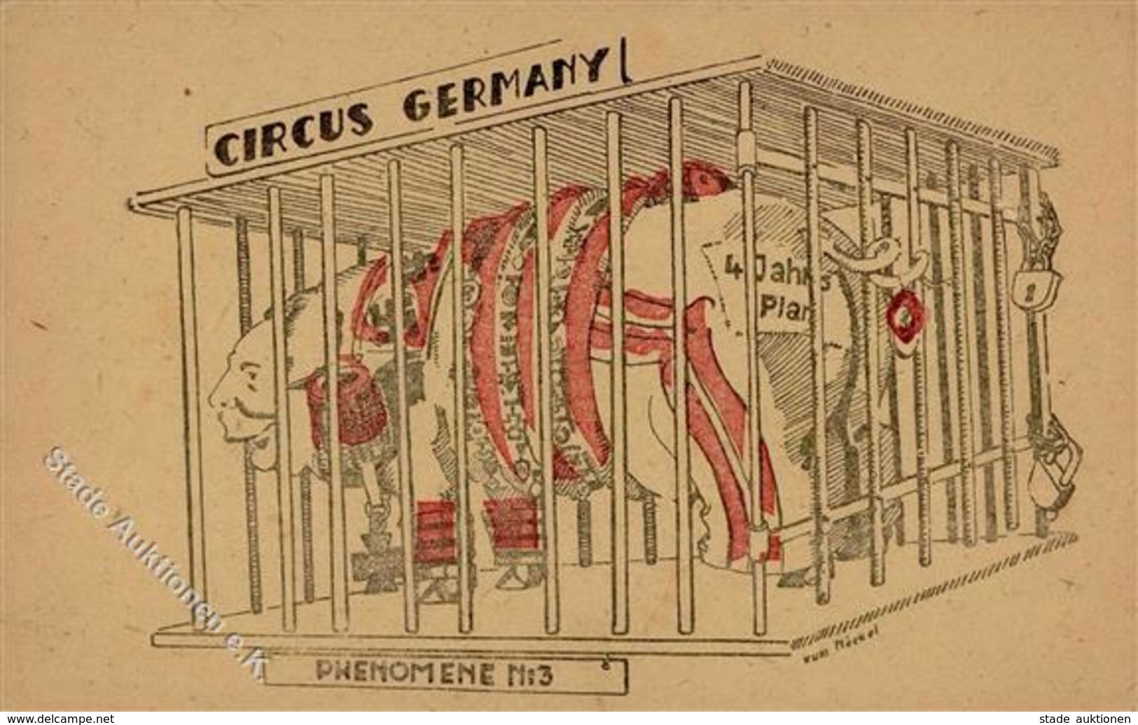 Antipropaganda WK II Circus Germany  I-II - Guerra 1939-45