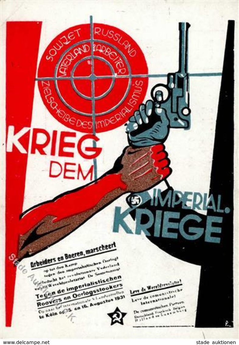 Antipropaganda WK II WK II Russland Krieg Dem Imperial Krieg  Künstlerkarte I-II - Guerra 1939-45