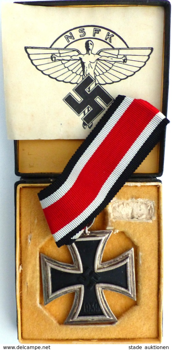 WK II Orden Eisernes Kreuz II. Kl. Am Band Mit Schatulle I-II - Guerra 1939-45