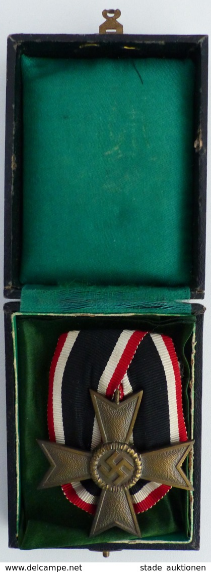 WK II Orden Kriegsverdienstkreuz Am Band Mit Orig. Schatulle I-II - Guerra 1939-45
