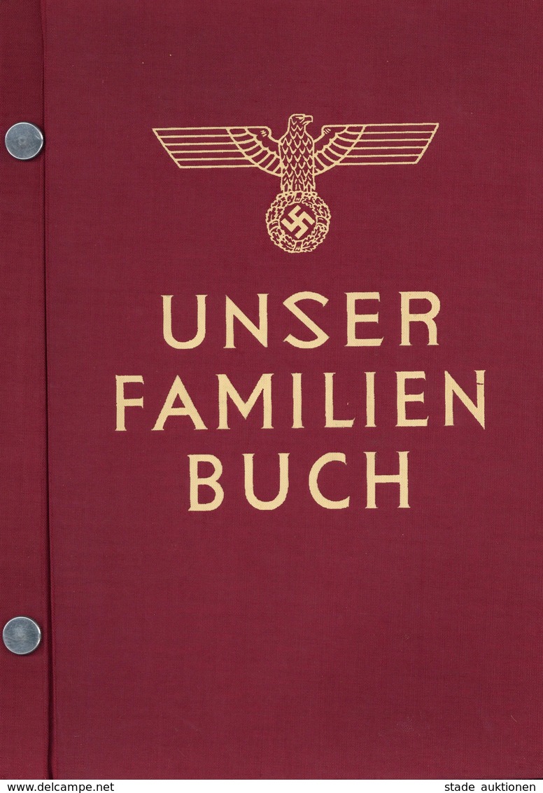 BUCH WK II - UNSER FAMILIENBUCH - Großer NSDAP-BAND Mit Ahnentafeln Usw. - Herausgeber: Rassenpolitisches NSDAPAMZ I - Guerra 1939-45