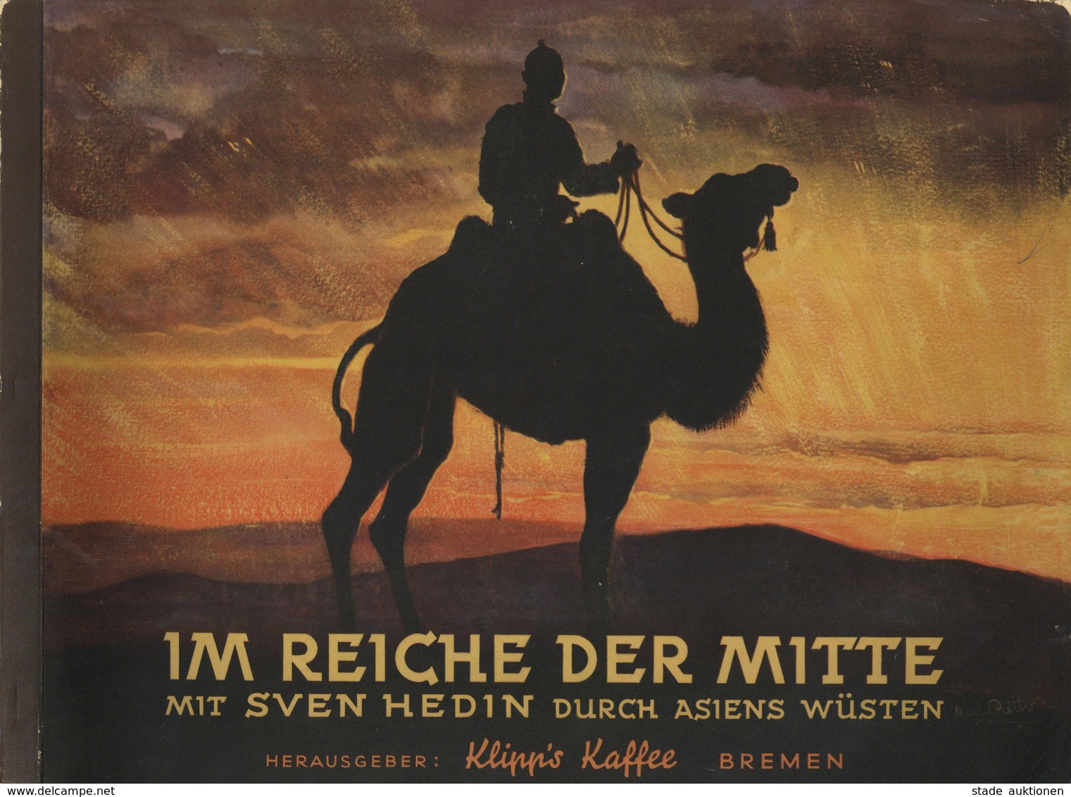 BUCH WK II - ZIGARETTEN-SAMMELBILDER-ALBUM -IM REICHE DER MITTE- (Sven Hedin) Kpl. I-II - Guerra 1939-45