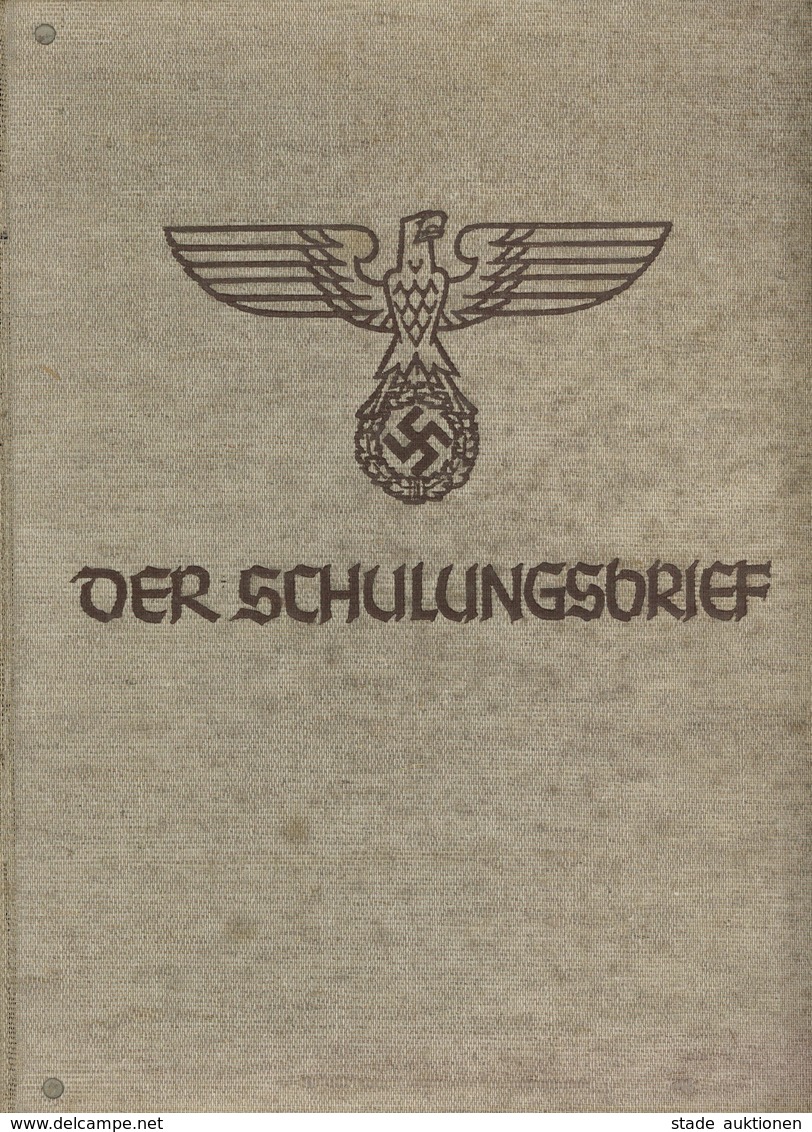 Buch WK II Der Schulungsbrief II. Jahrgang 1935 Sammelbinder Mit 12 Heften II (altersbedingte Gebrauchsspuren) - Guerra 1939-45