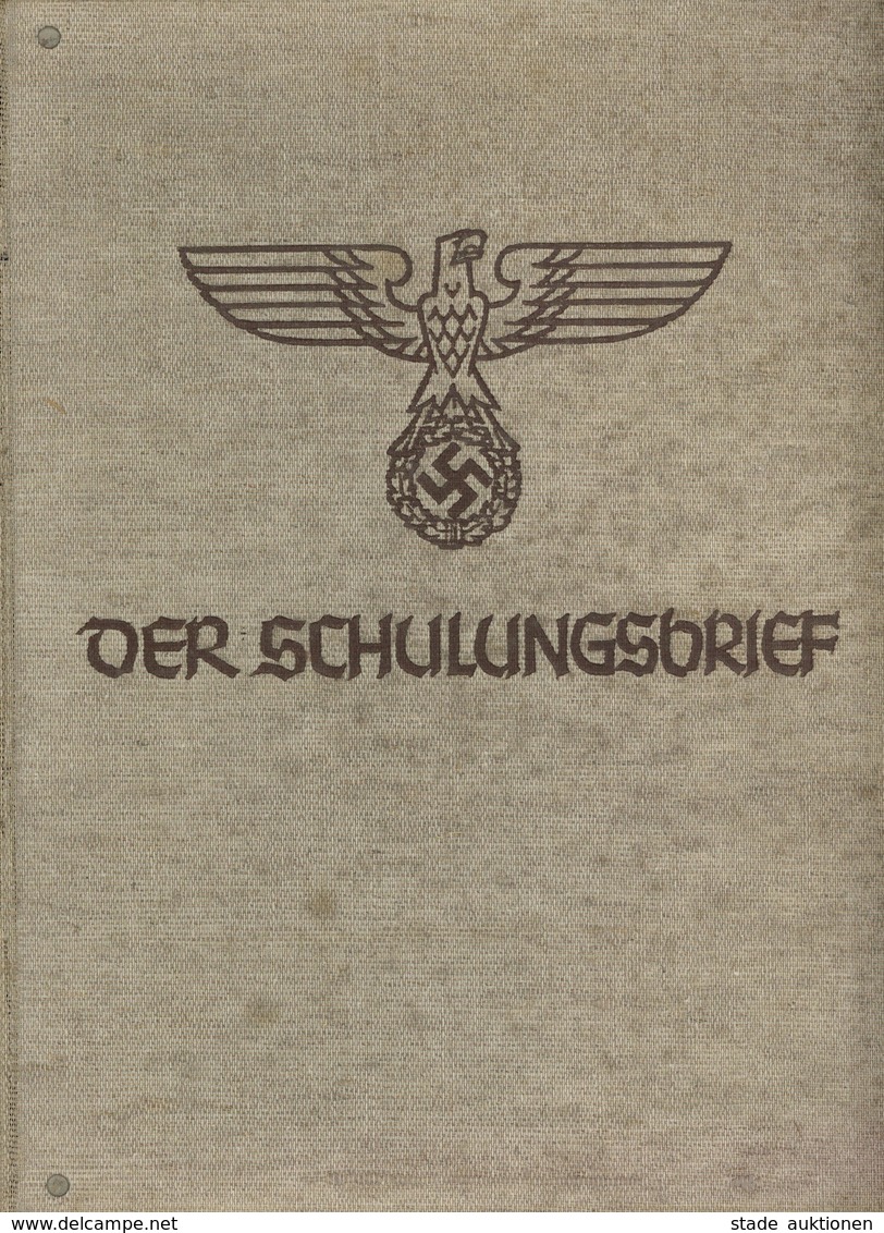 Buch WK II Der Schulungsbrief II. Jahrgang 1935 Sammelbinder Mit 12 Heften II (altersbedingte Gebrauchsspuren) - Weltkrieg 1939-45