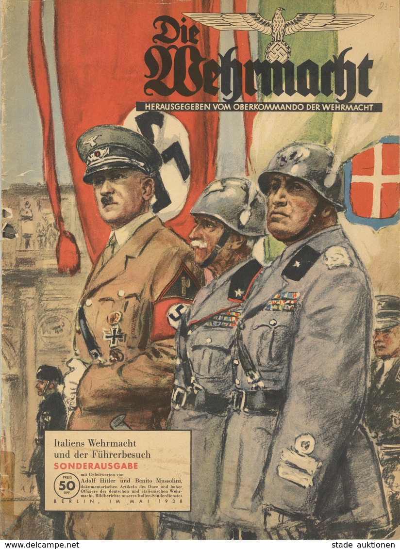 Buch WK II Die Wehrmacht Hrsg. Oberkommando Der Wehrmacht Sonderausgabe 1938 Verlag Die Wehrmacht 45 Seiten II (reparier - Weltkrieg 1939-45