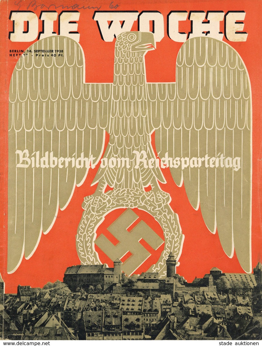 Buch WK II Die Woche Bildbericht Vom Reichsparteitag 1938 Verlag Scherl 40 Seiten Viele Abbildungen II - Weltkrieg 1939-45