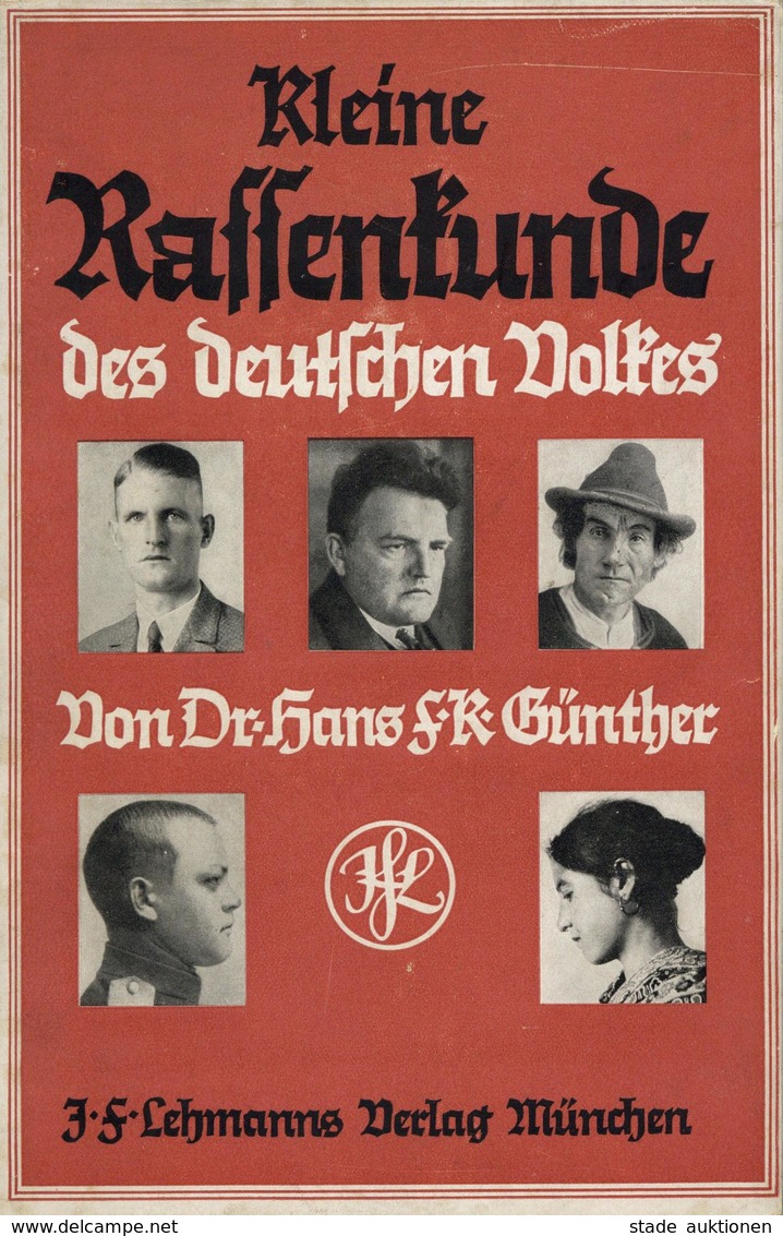 Buch WK II Kleine Rassenkunde Des Deutschen Volkes Günther, Hans F. K. Dr. 1935 Verlag J. F. Lehmann 153 Seiten Mit 100  - Weltkrieg 1939-45