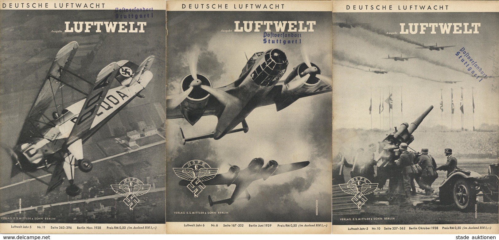Buch WK II Lot Mit 20 Heften Deutsche Luftwacht 1938/39 Verlag E. S. Mittler & Sohn Sehr Viele Abbildungen II - Weltkrieg 1939-45