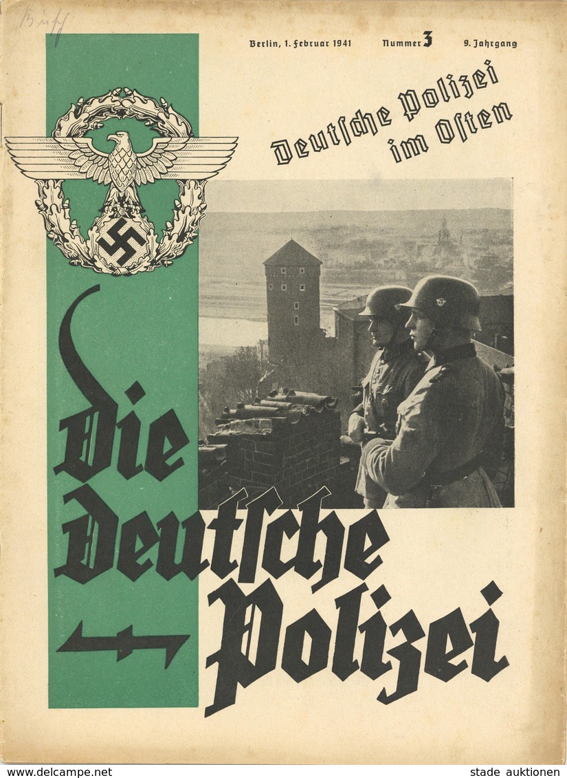 Buch WK II SS Zeitschrift Die Deutsche Polizei Nr. 3 Februa 1941 Hrsg. Reichsführer SS 31 Seiten Sehr Viele Abbildungen  - Weltkrieg 1939-45