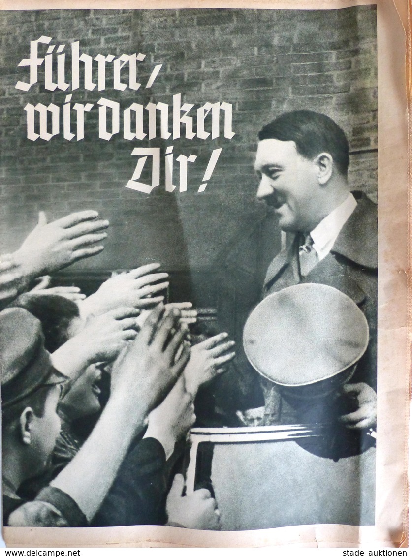 Buch WK II Zeitschrift Führer Wir Danken Dir 14 Seiten II  (kleiner Einrisse) - Guerra 1939-45