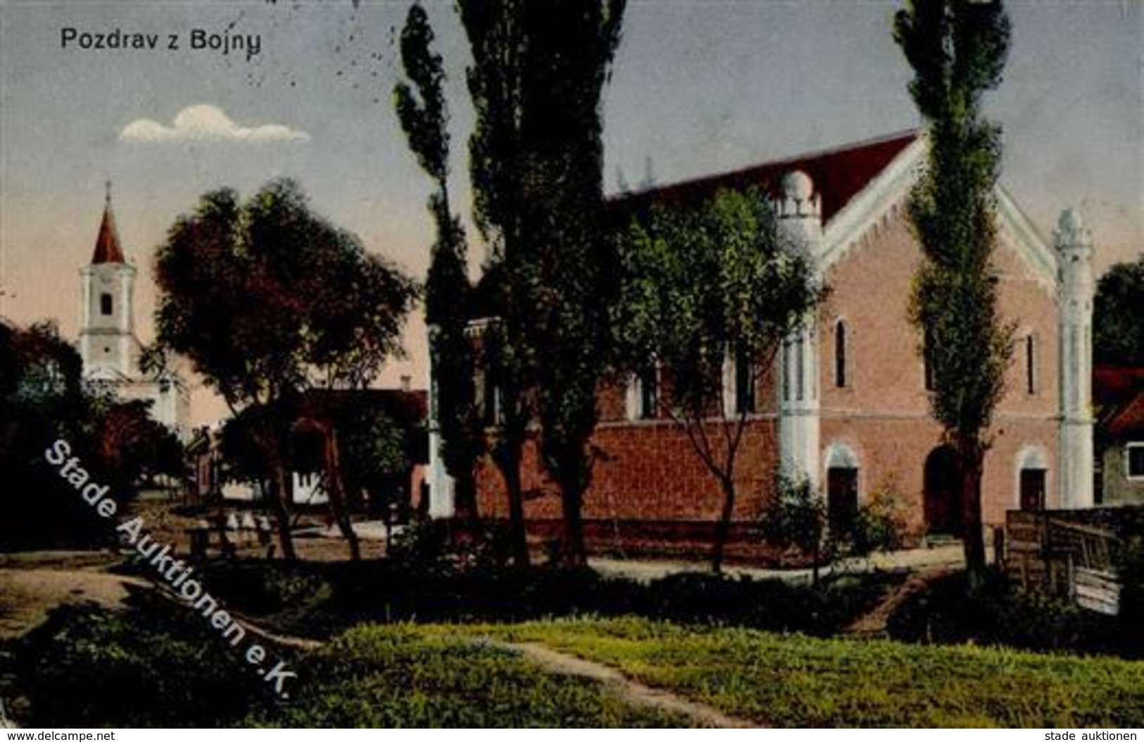 Synagoge Bojna Slowakei Ansichtskarte I-II (Marke Entfernt, Abgestoßen) Synagogue - Judaika