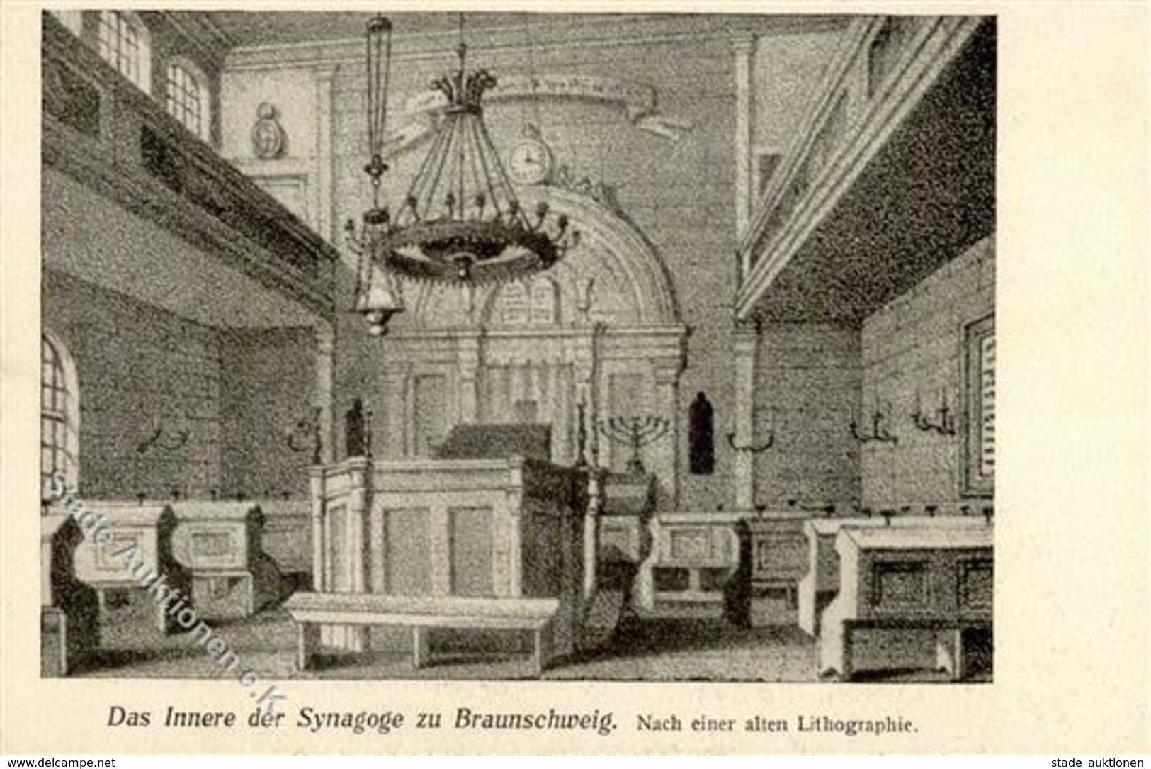 Synagoge Braunschweig (3300) Innenansicht Ansichtskarte I-II Synagogue - Giudaismo
