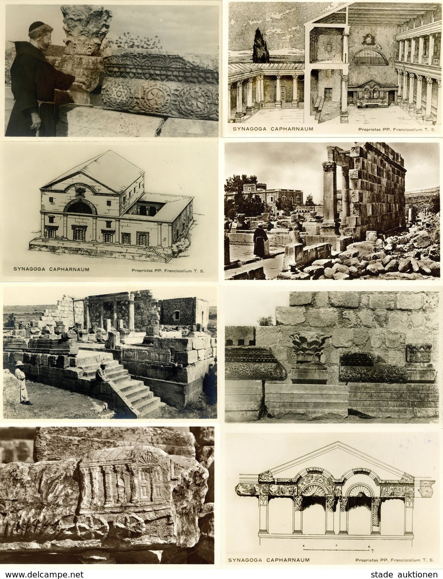 Synagoge Chapharnaum Israel Lot Mit 9 Foto-Karten I-II Synagogue - Judaika