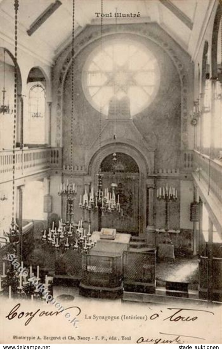 Synagoge Frankreich Innenansicht 1904 I-II Synagogue - Judaika