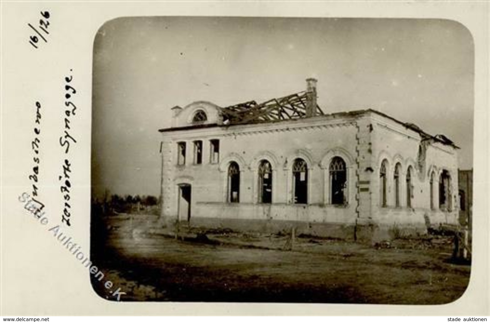 Synagoge LJUBASCHEWO - Foto-Ak  -zerstörte Synagoge- I Synagogue - Judaika