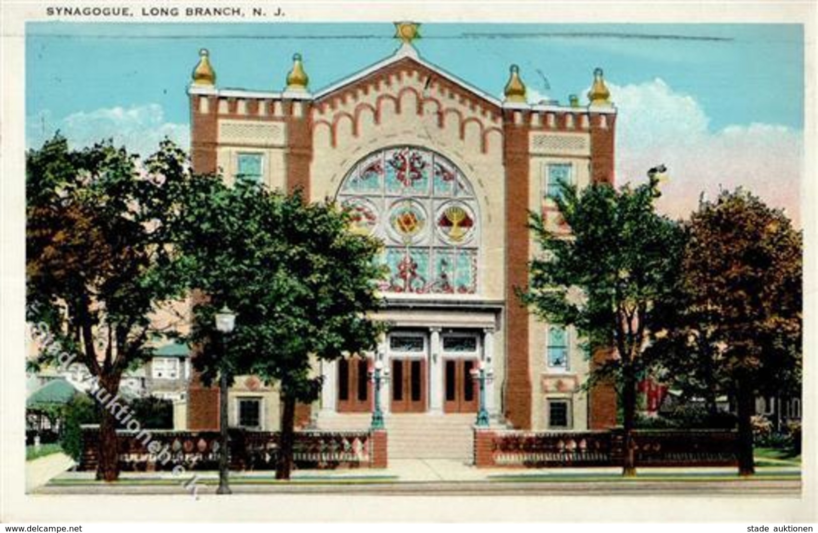 Synagoge Long Branch N.J. USA Ansichtskarte I-II Synagogue - Giudaismo