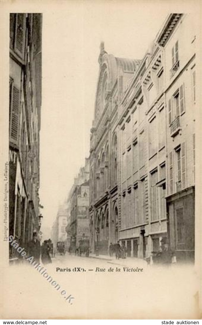 Synagoge PARIS - Synagoge In Der Rue De La Victorie I-II Synagogue - Judaika